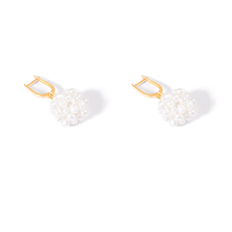 گوشواره طلا کلیپسی و مروارید ایرسا گالری طلا پرسته