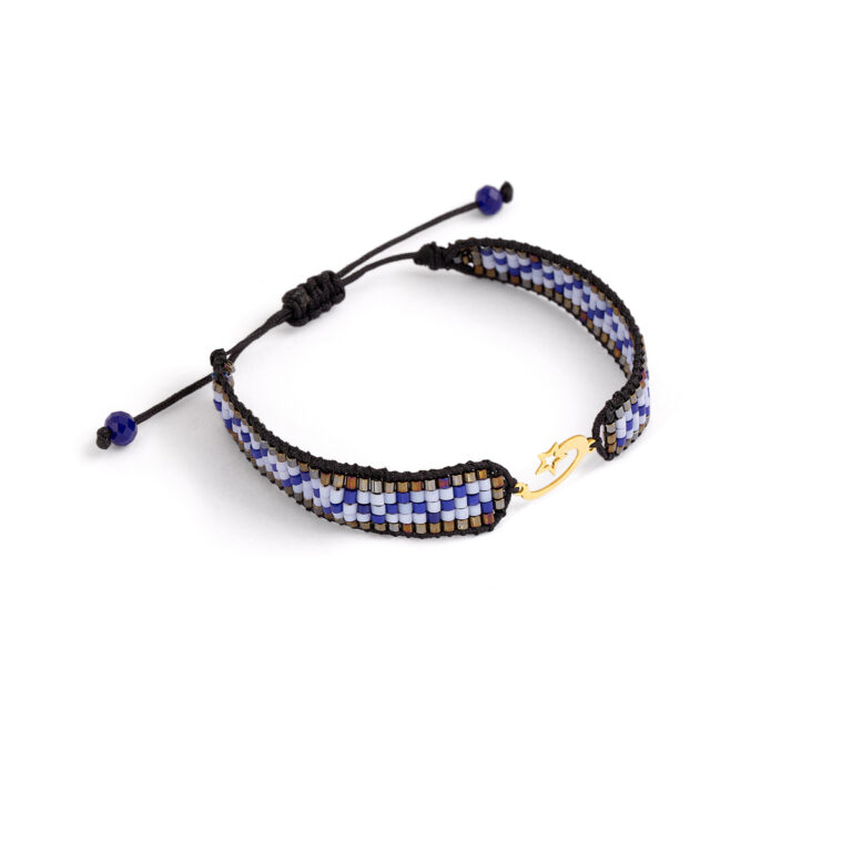 دستبند طلا بافت منجوقی ستاره دنباله دار گالری طلا پرسته