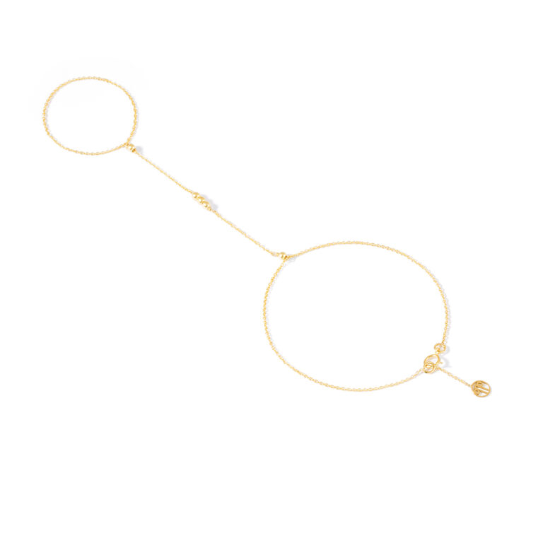 دستبند طلا زنجیری تمیمه پنج گوی گالری طلا پرسته