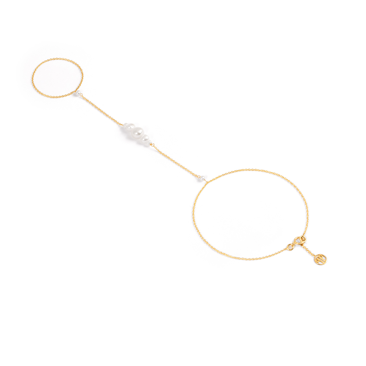 دستبند طلا زنجیری تمیمه مروارید گالری طلا پرسته