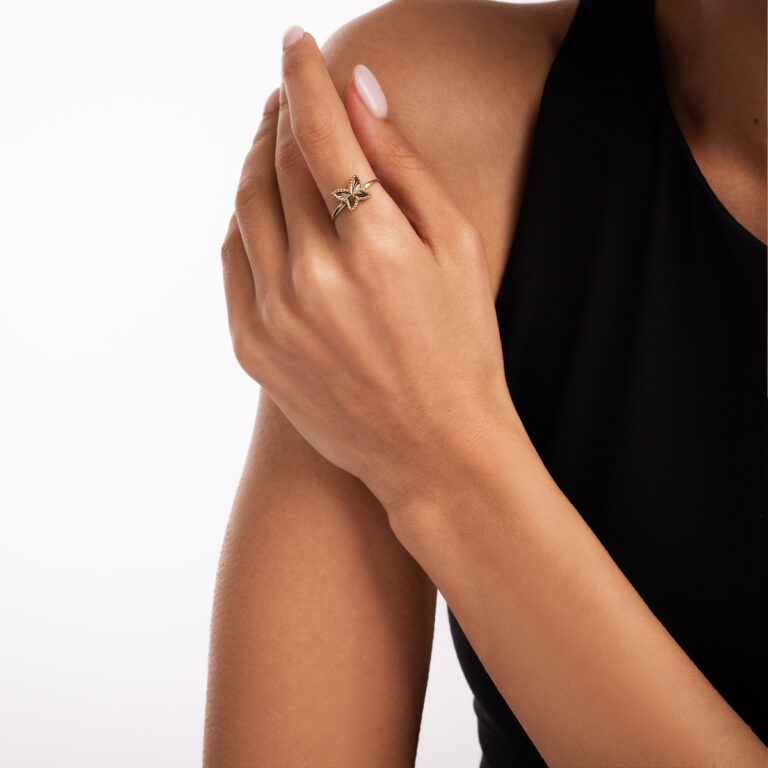 انگشتر طلا پروانه گالری طلا پرسته