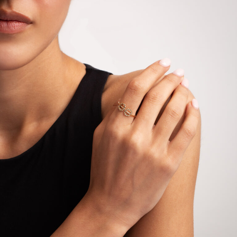 انگشتر طلا نگین دار سلارا گالری طلا پرسته