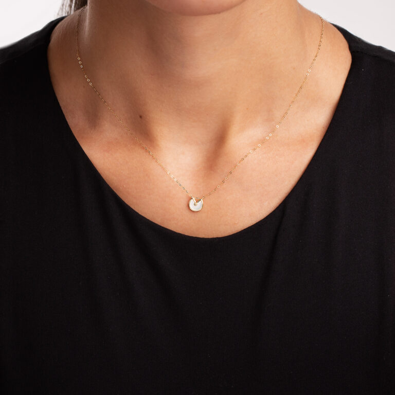 گردنبند طلا اِسلایس سفید گالری طلا پرسته