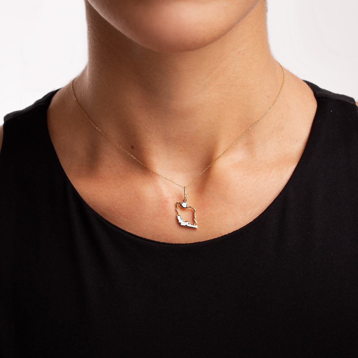 آویز طلا میناکاری نقشه ایران گالری طلا پرسته