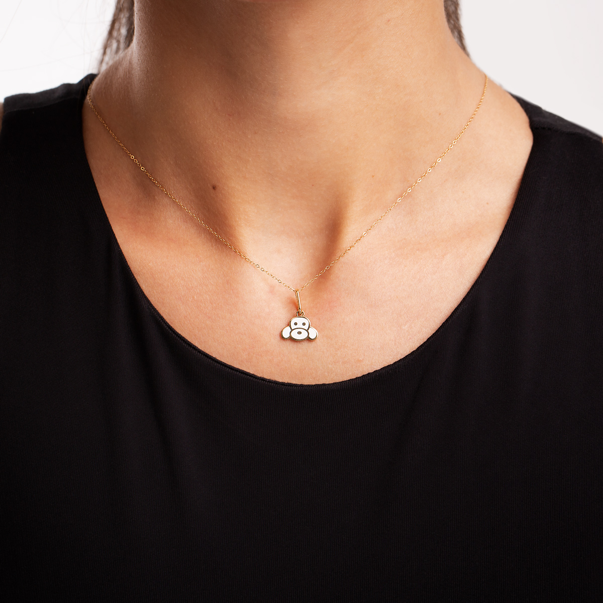 آویز طلا بچه گانه میناکاری برفین گالری طلا پرسته