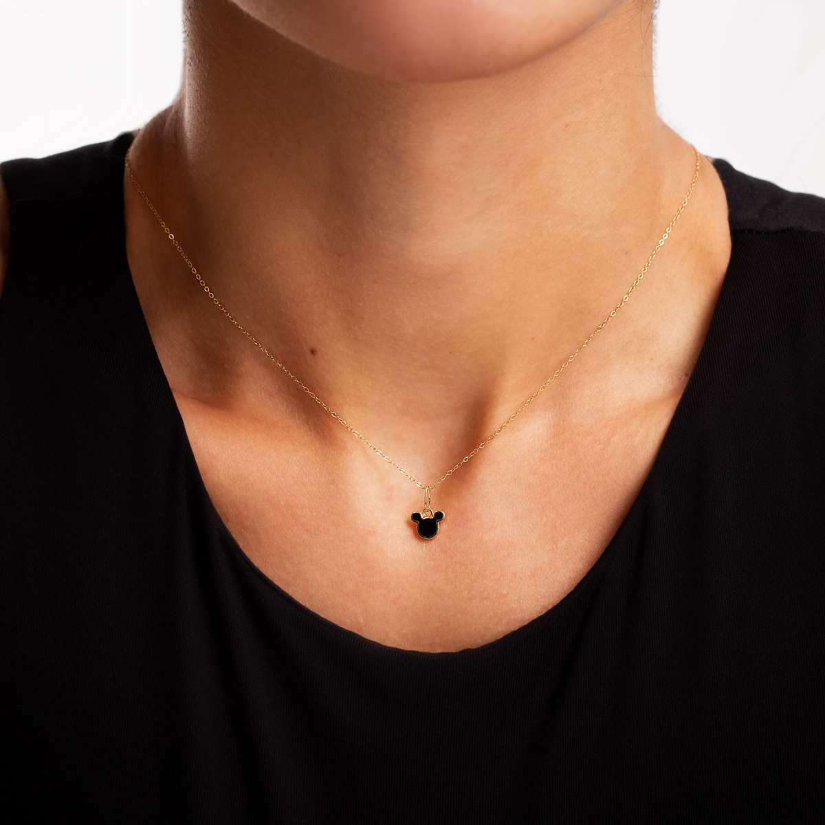 آویز طلا میناکاری میکی گالری طلا پرسته