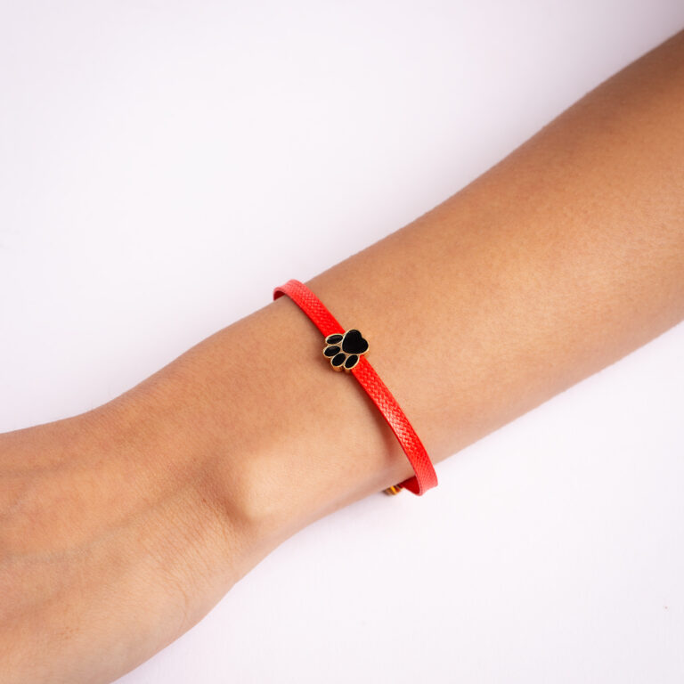 دستبند طلا میناکاری رد پا گالری پرسته