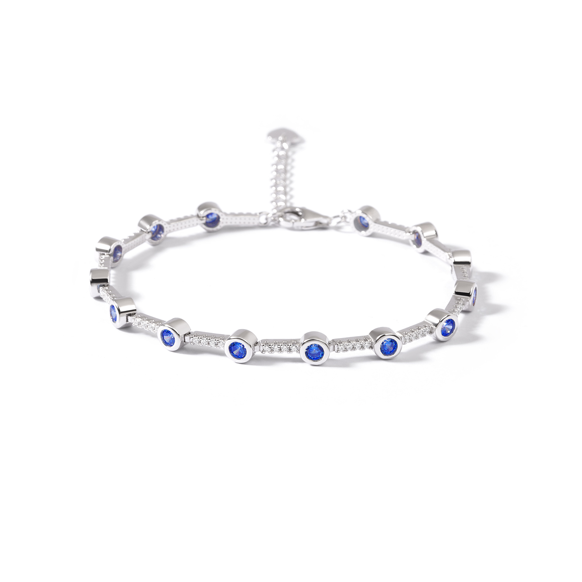 دستبند نقره لونا سرمه ای گالری طلا پرسته