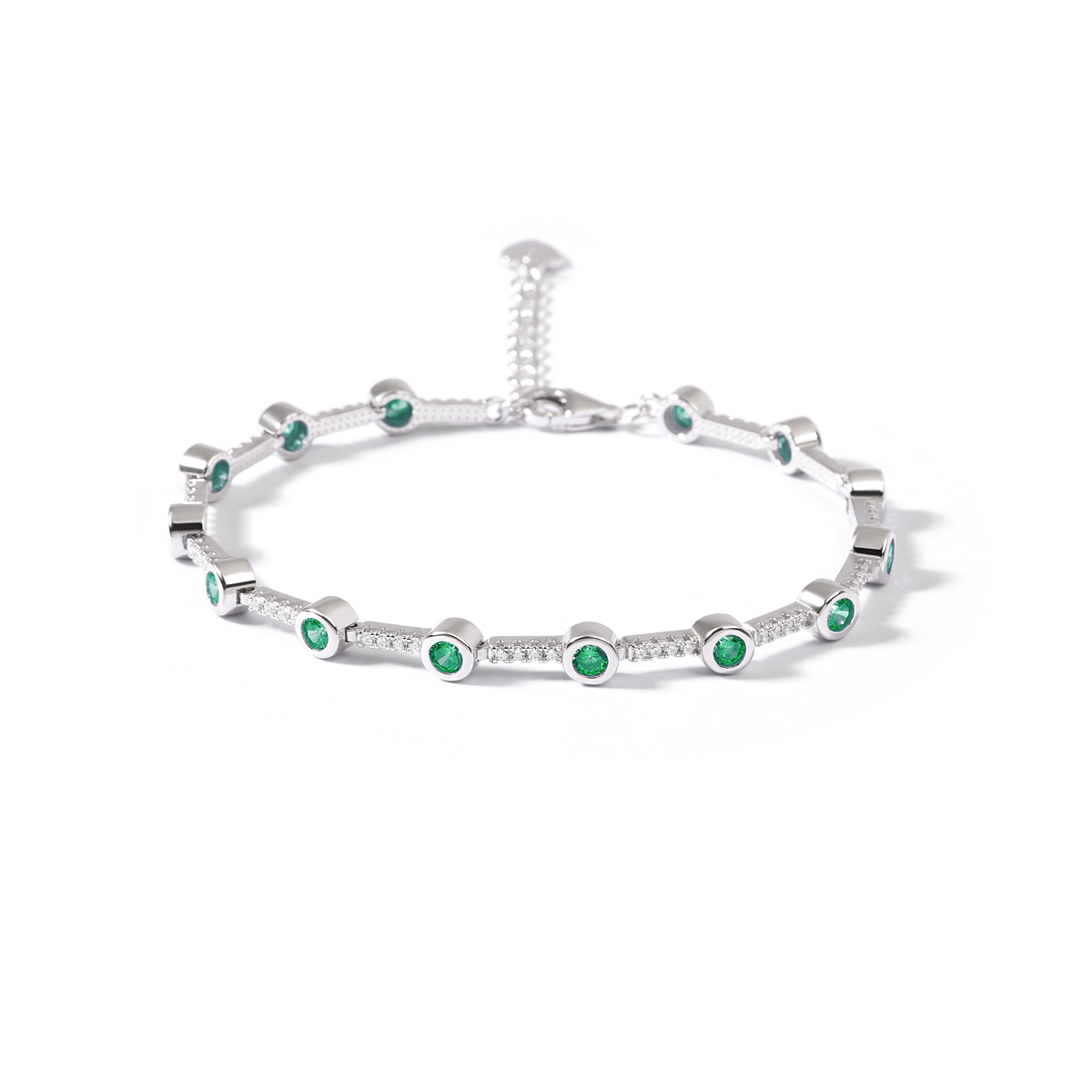 دستبند نقره لونا سبز گالری طلا پرسته