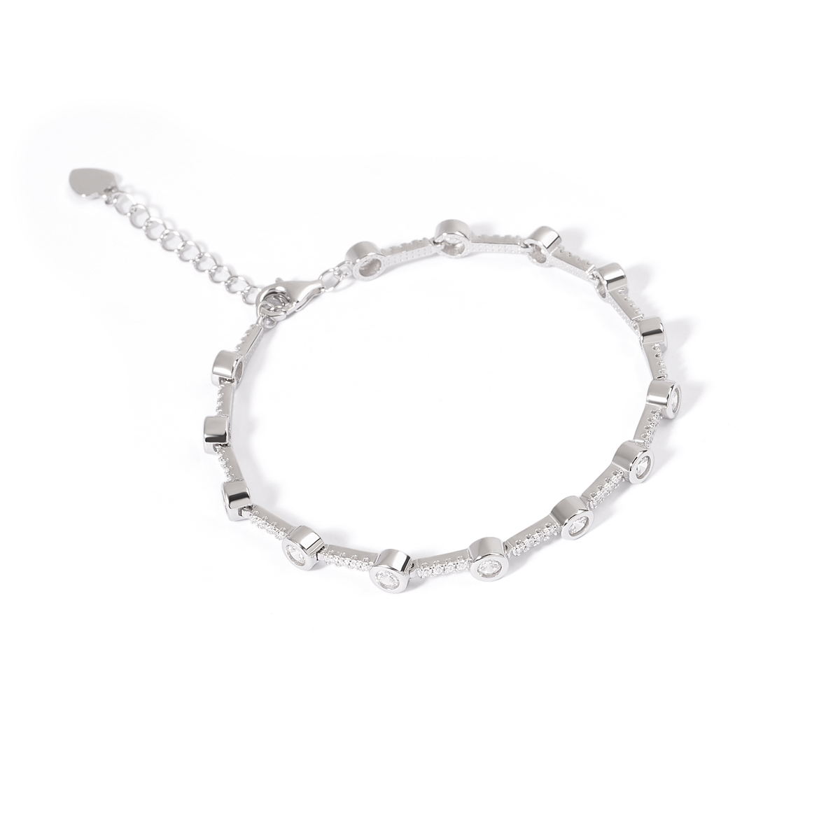 دستبند نقره لونا سفید گالری طلا پرسته