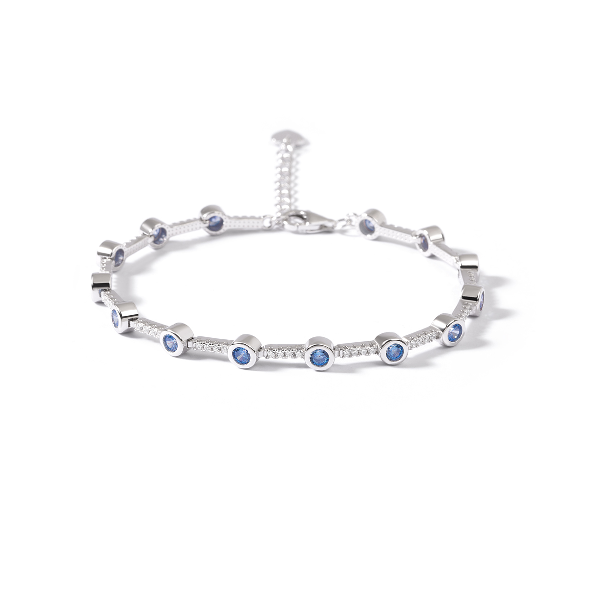 دستبند نقره لونا آبی گالری طلا پرسته