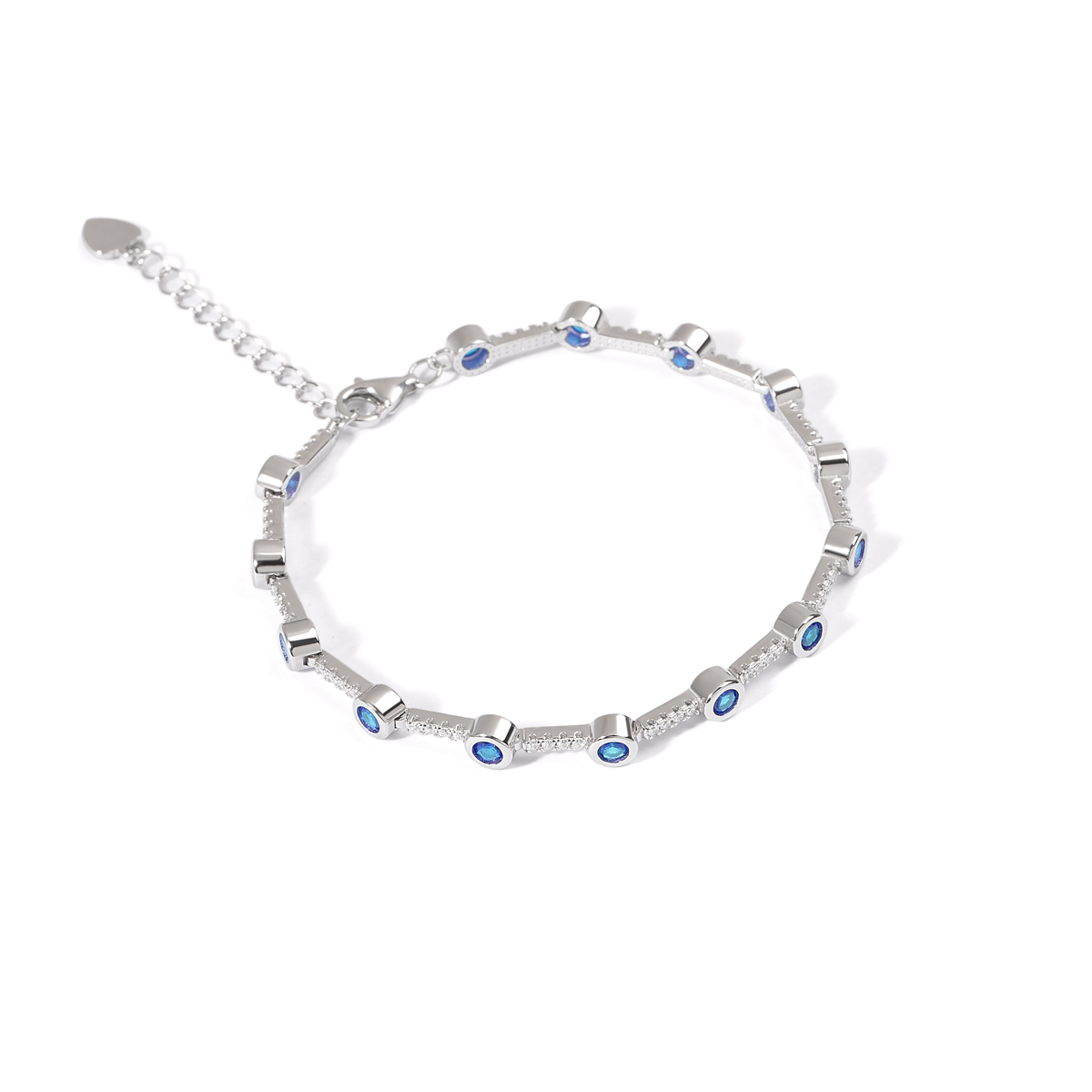 دستبند نقره لونا آبی گالری طلا پرسته