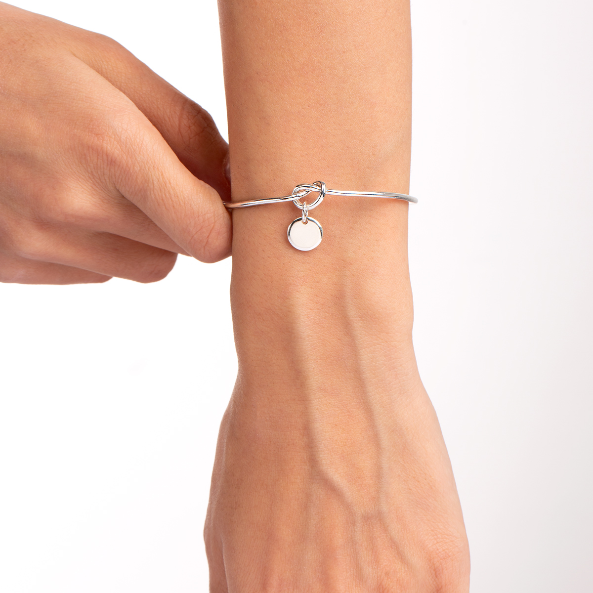 بنگل نقره راشل آویز دایره گالری طلا پرسته