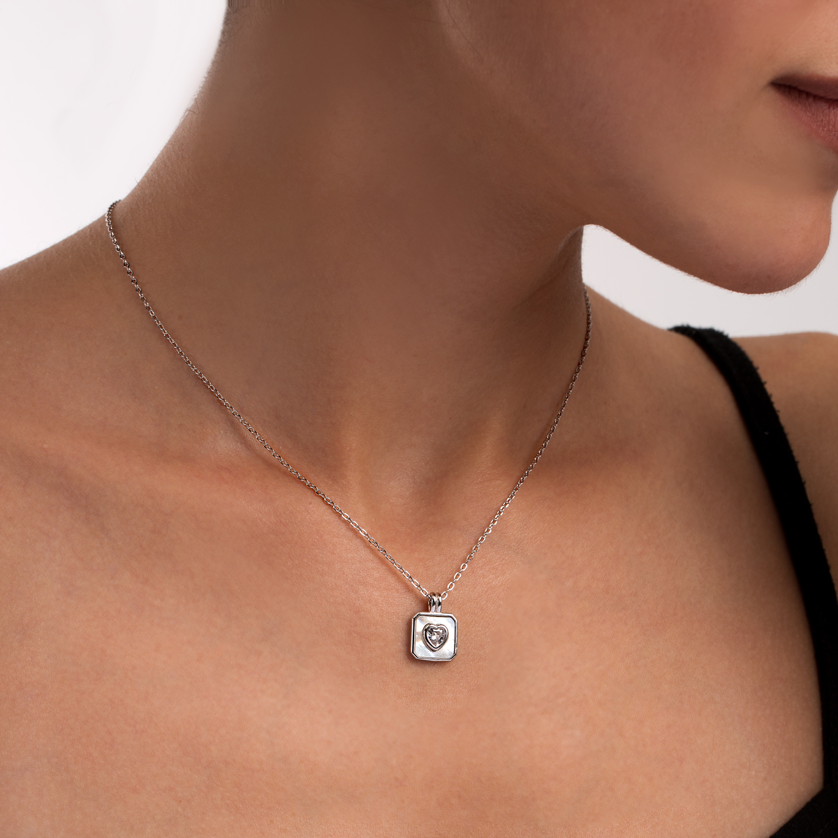 گردنبند نقره قلب آمستریس گالری طلا پرسته