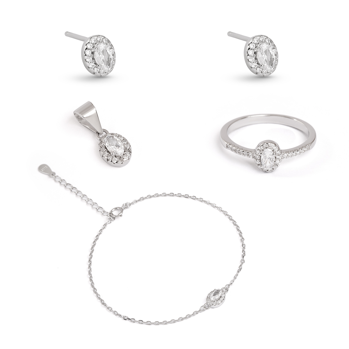 ست نقره نگین دار پرینسس گالری طلا پرسته