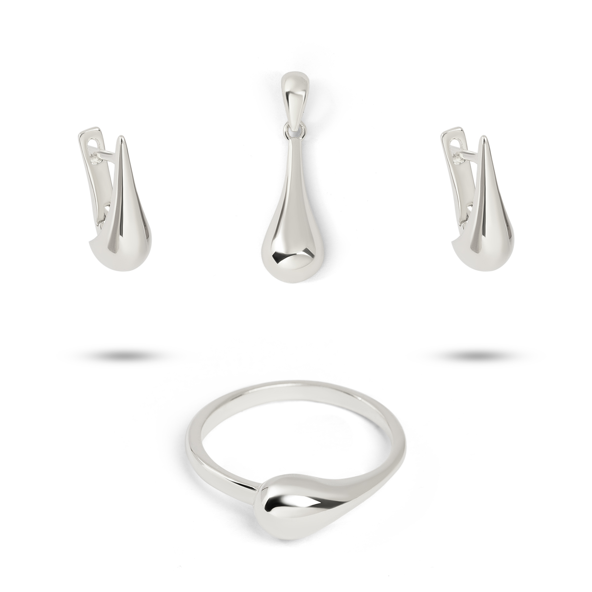 نیم ست نقره قطره گالری طلا پرسته