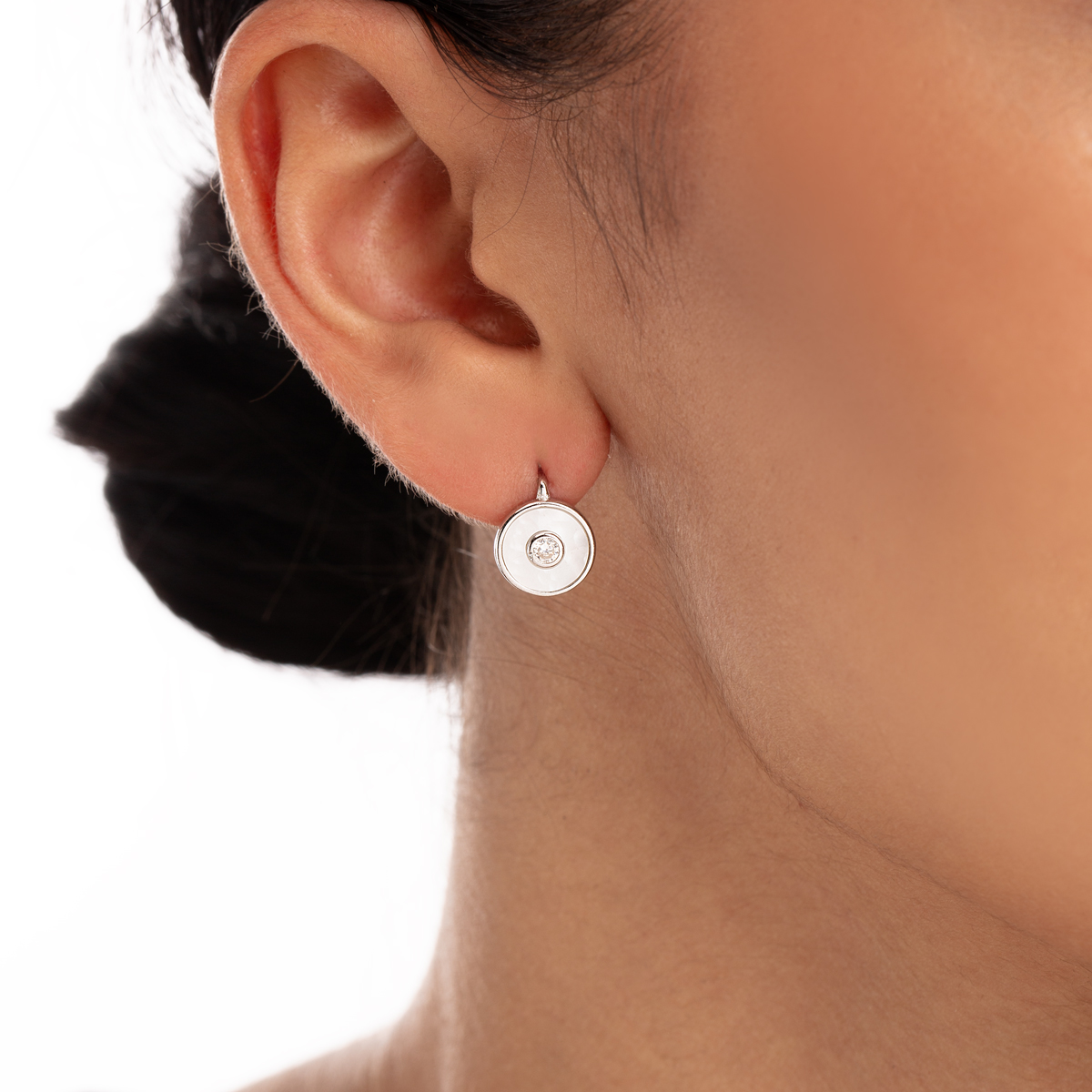 نیم ست نقره دایره تک نگین گالری طلا پرسته