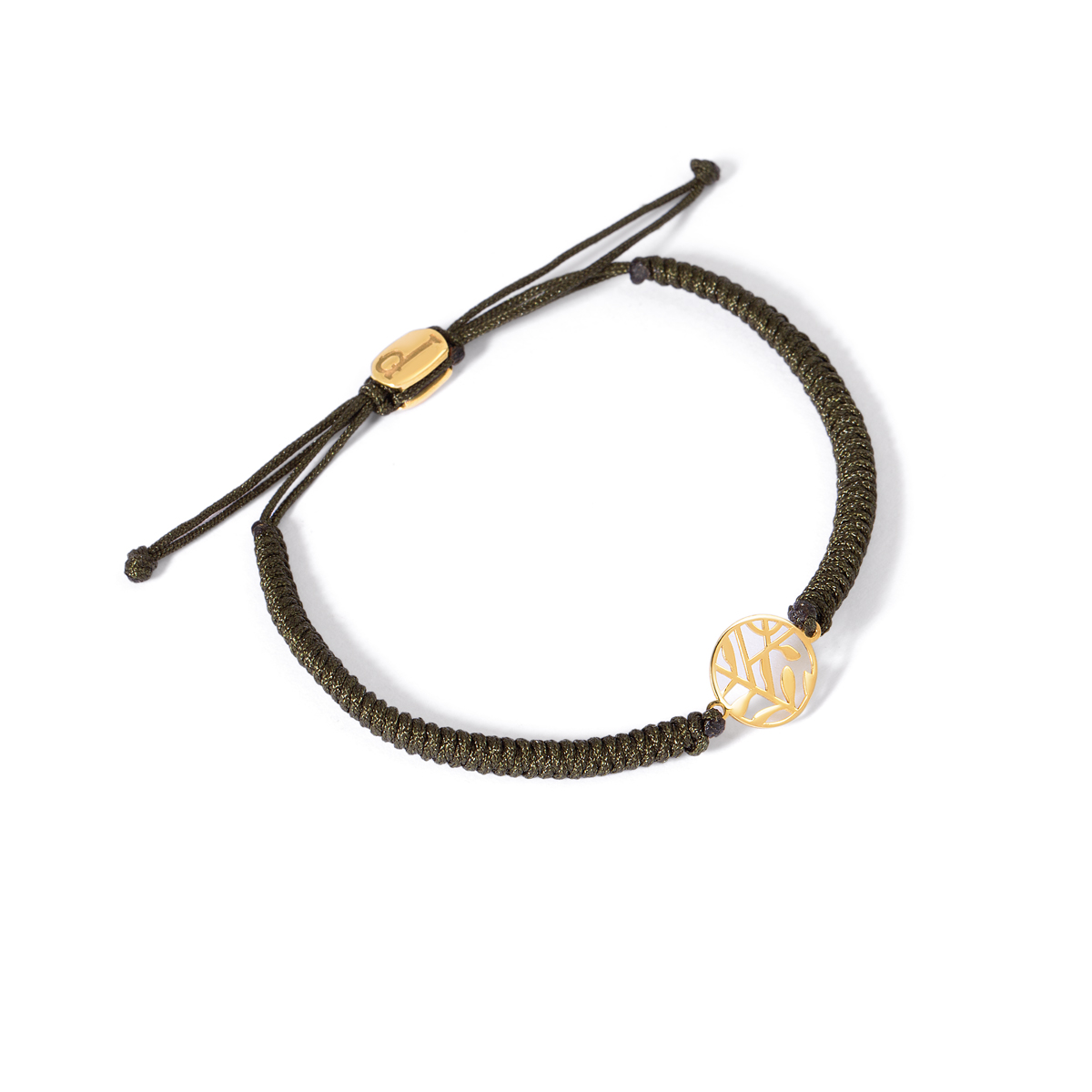 دستبند طلا بافت دایره برگ گالری طلا پرسته