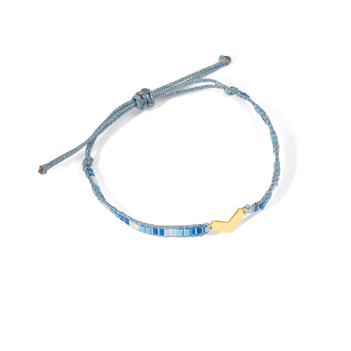 دستبند طلا بافت منجوقی قلب اریگامی گالری طلا پرسته