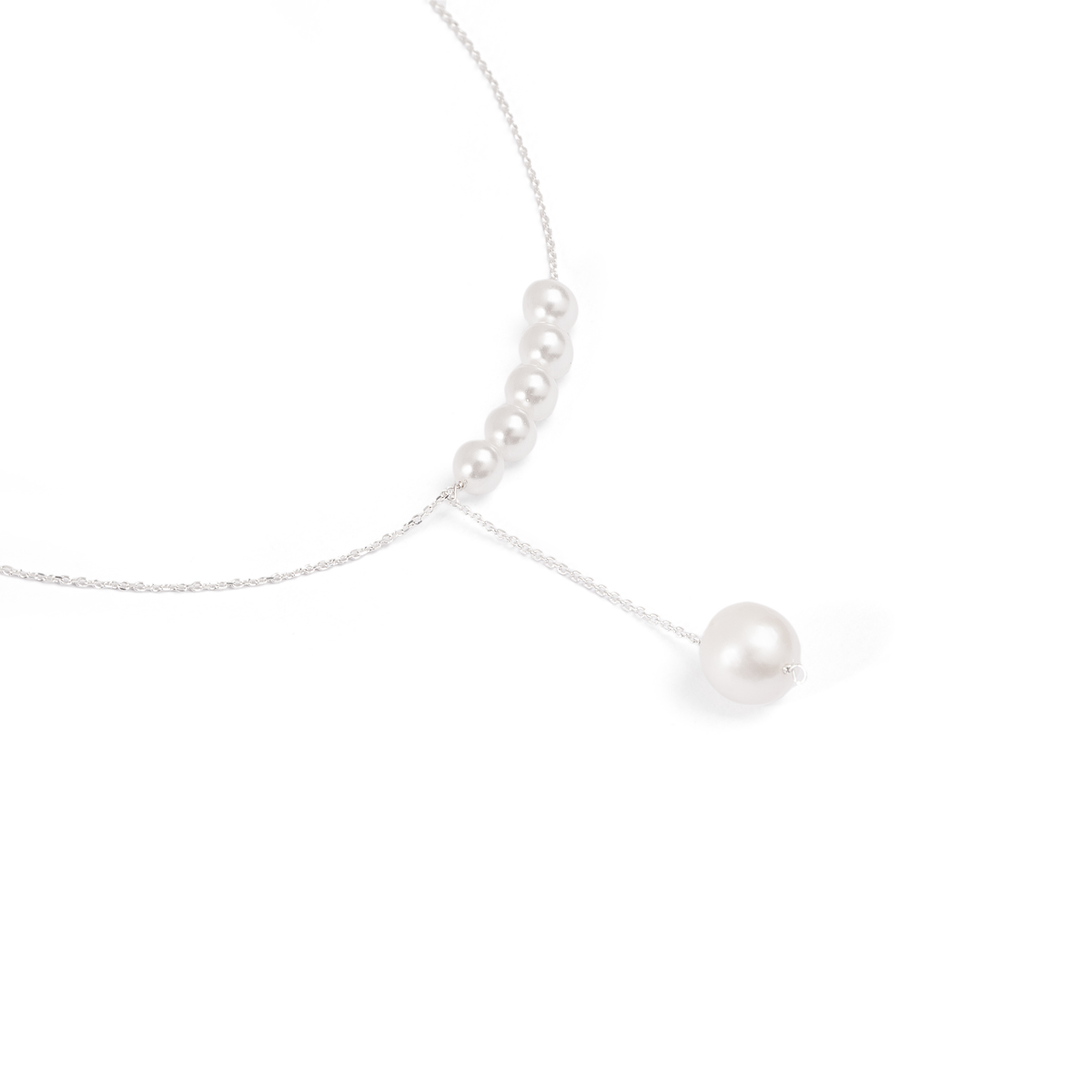 گردنبند نقره مروارید دراپ گالری طلا پرسته