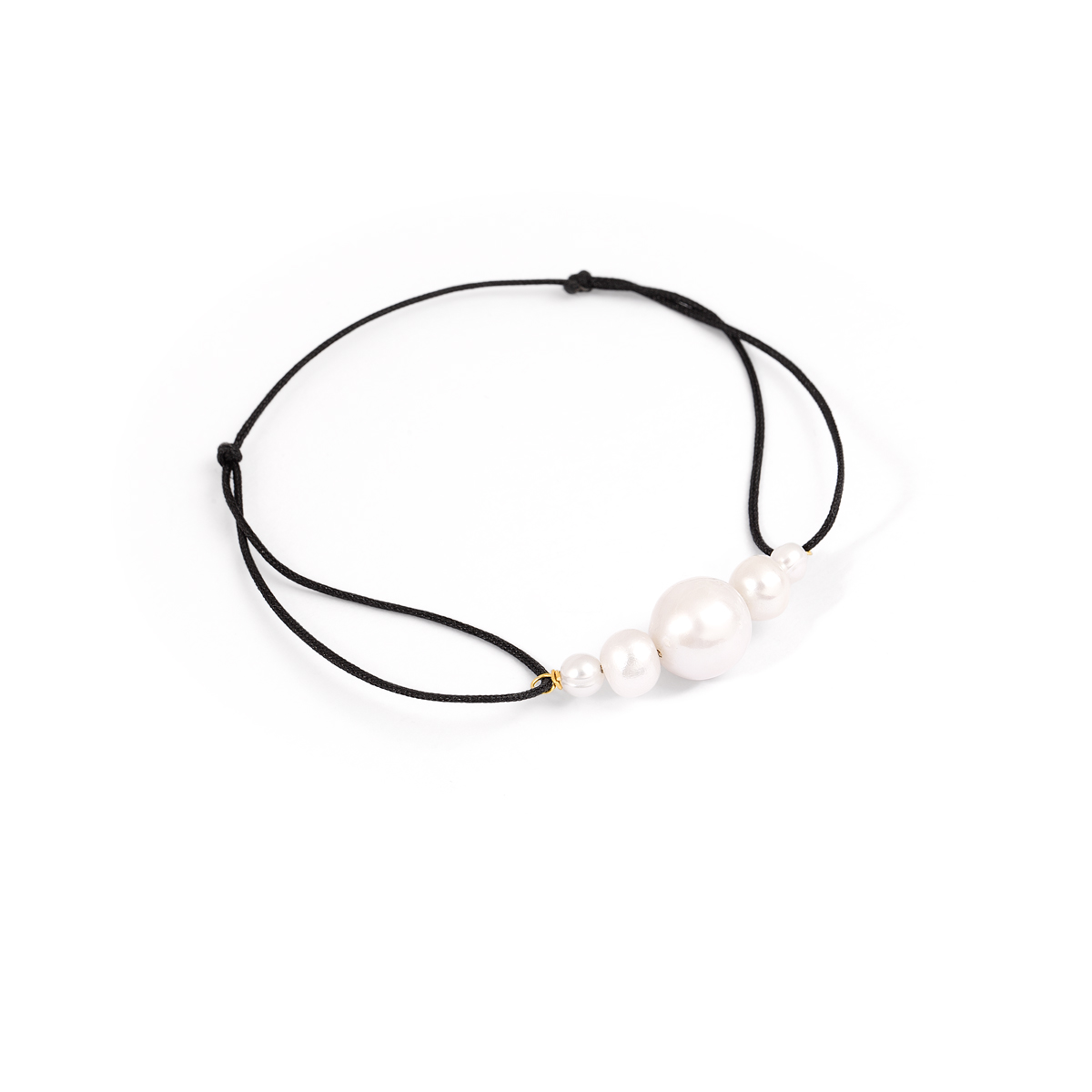 دستبند طلا بافت پنج مروارید گالری طلا پرسته