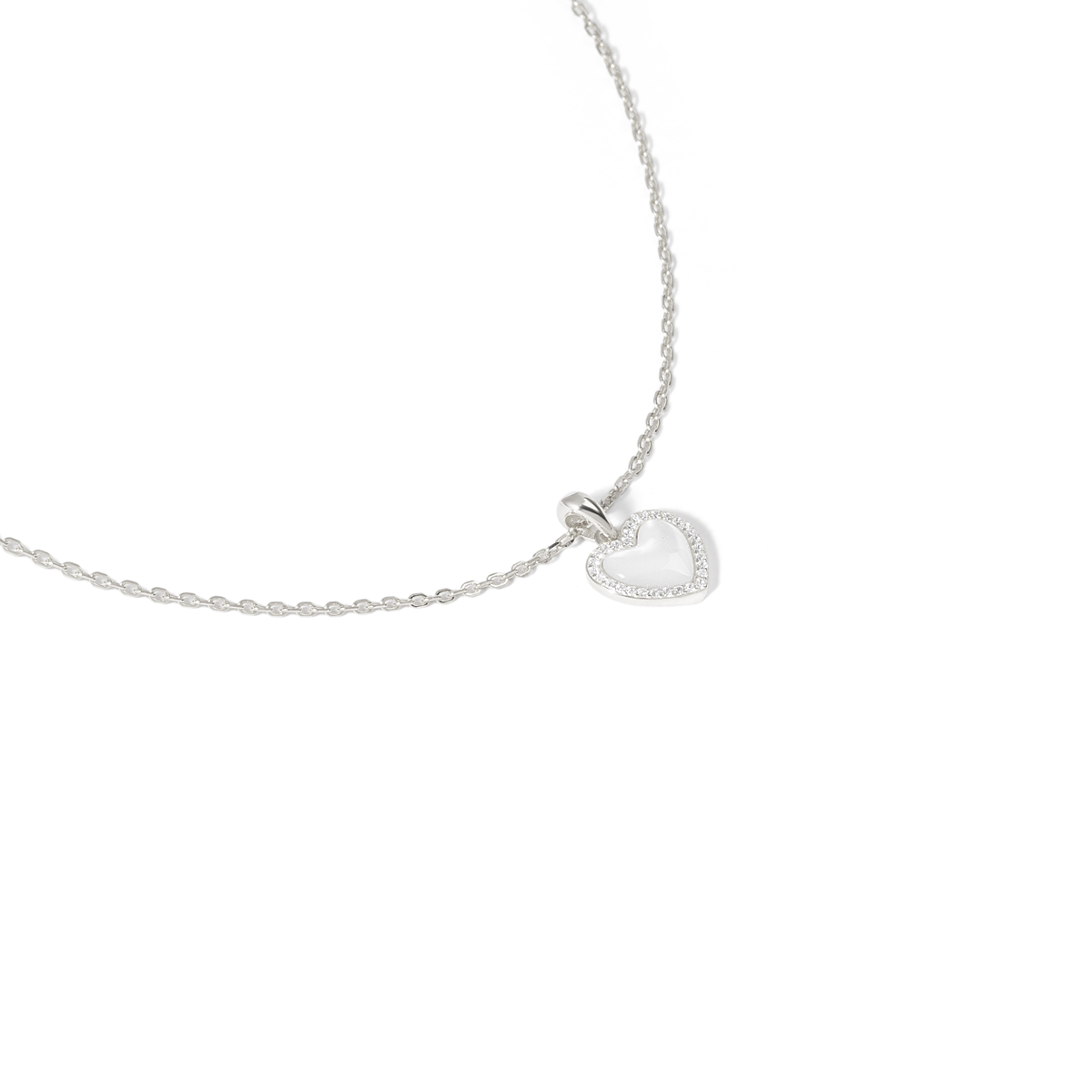 گردنبند نقره قلب و صدف گالری طلا پرسته