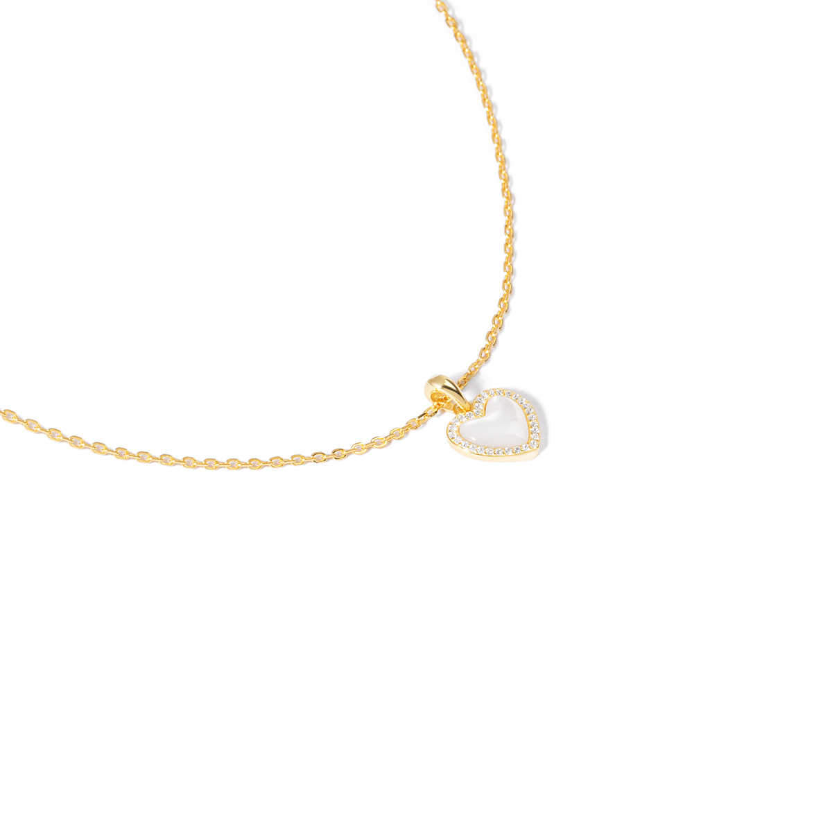 گردنبند نقره قلب و صدف گالری طلا پرسته