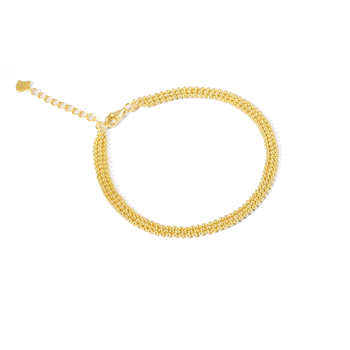 دستبند نقره سه لاین گوی گالری طلا پرسته