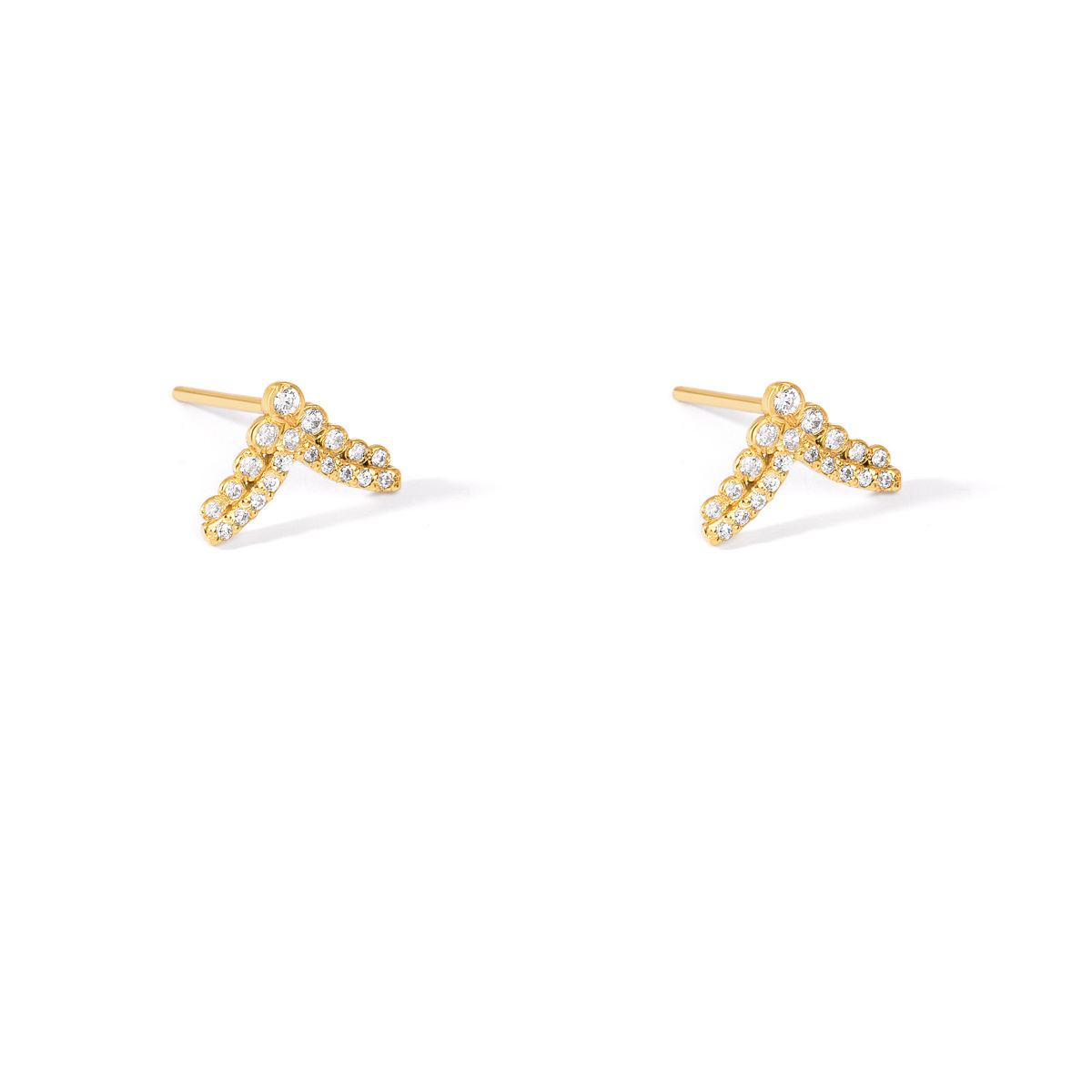 گوشواره طلا نگین دار پرند گالری طلا پرسته