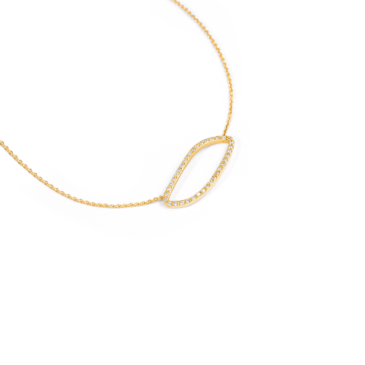 گردنبند طلا نگین دار مهرو گالری طلا پرسته