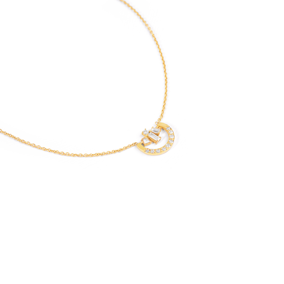 گردنبند طلا نگین دار مهلا گالری طلا پرسته