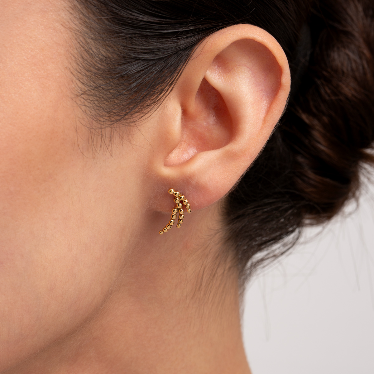 گوشواره طلا توپی خوشه گالری طلا پرسته