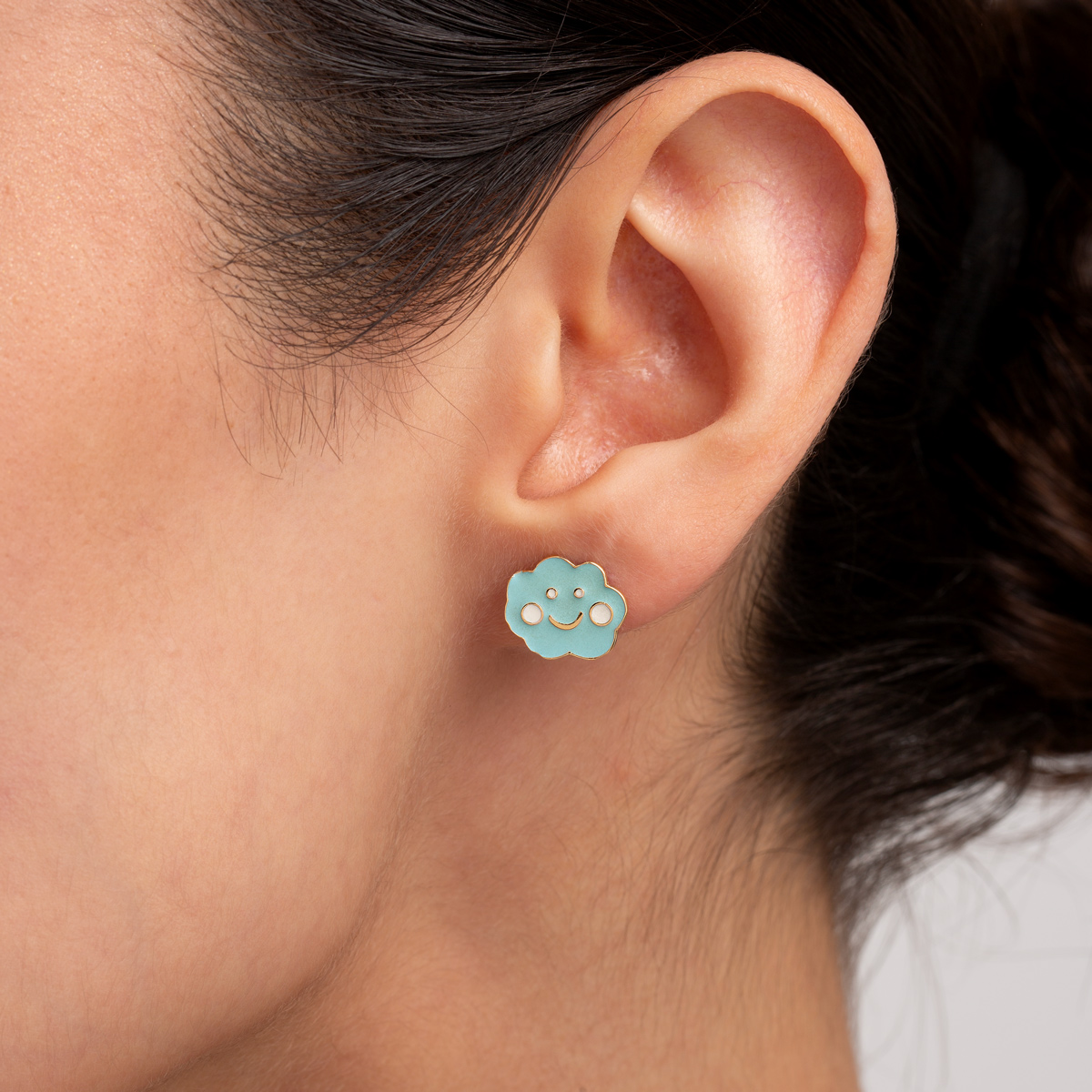 گوشواره طلا مینا کاری ابر گالری طلا پرسته