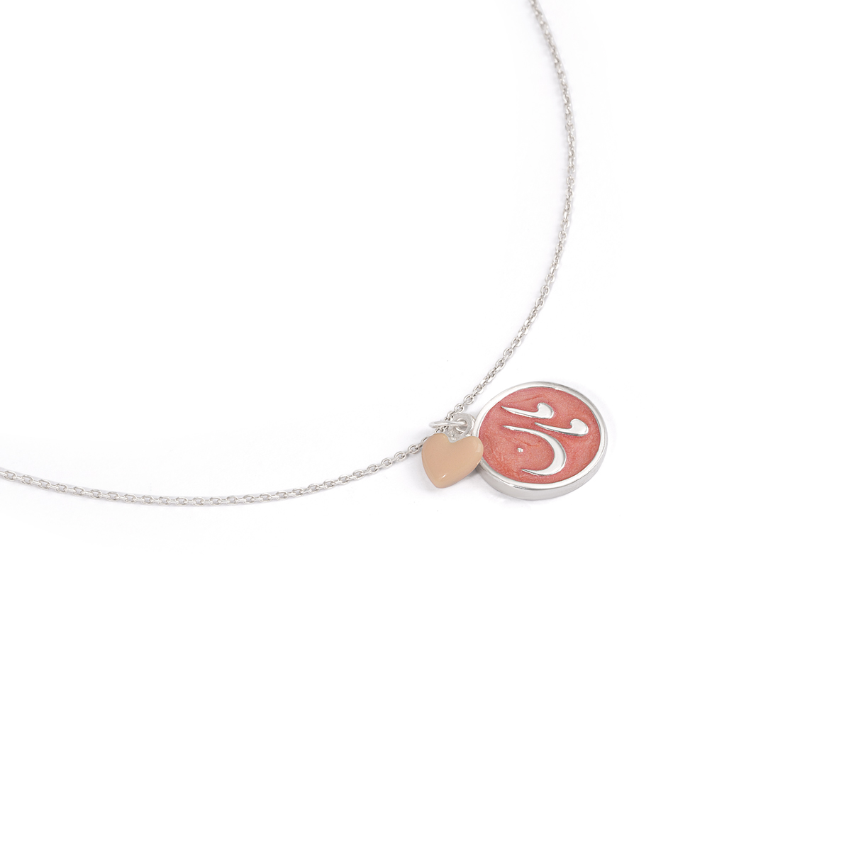 گردنبند نقره زنجیری مینا کاری مامان و بابا گالری طلا پرسته