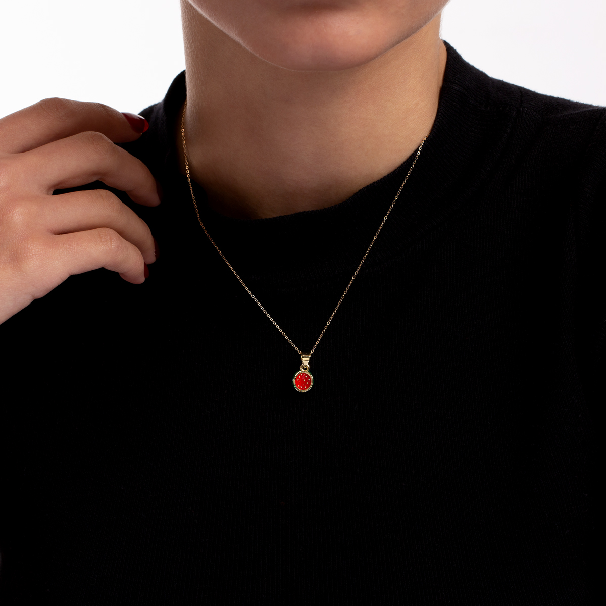 گردنبند طلا هندوانه گالری طلا پرسته