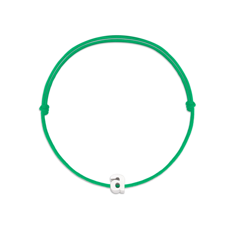 دستبند نقره بافت حرف a گالری طلا پرسته