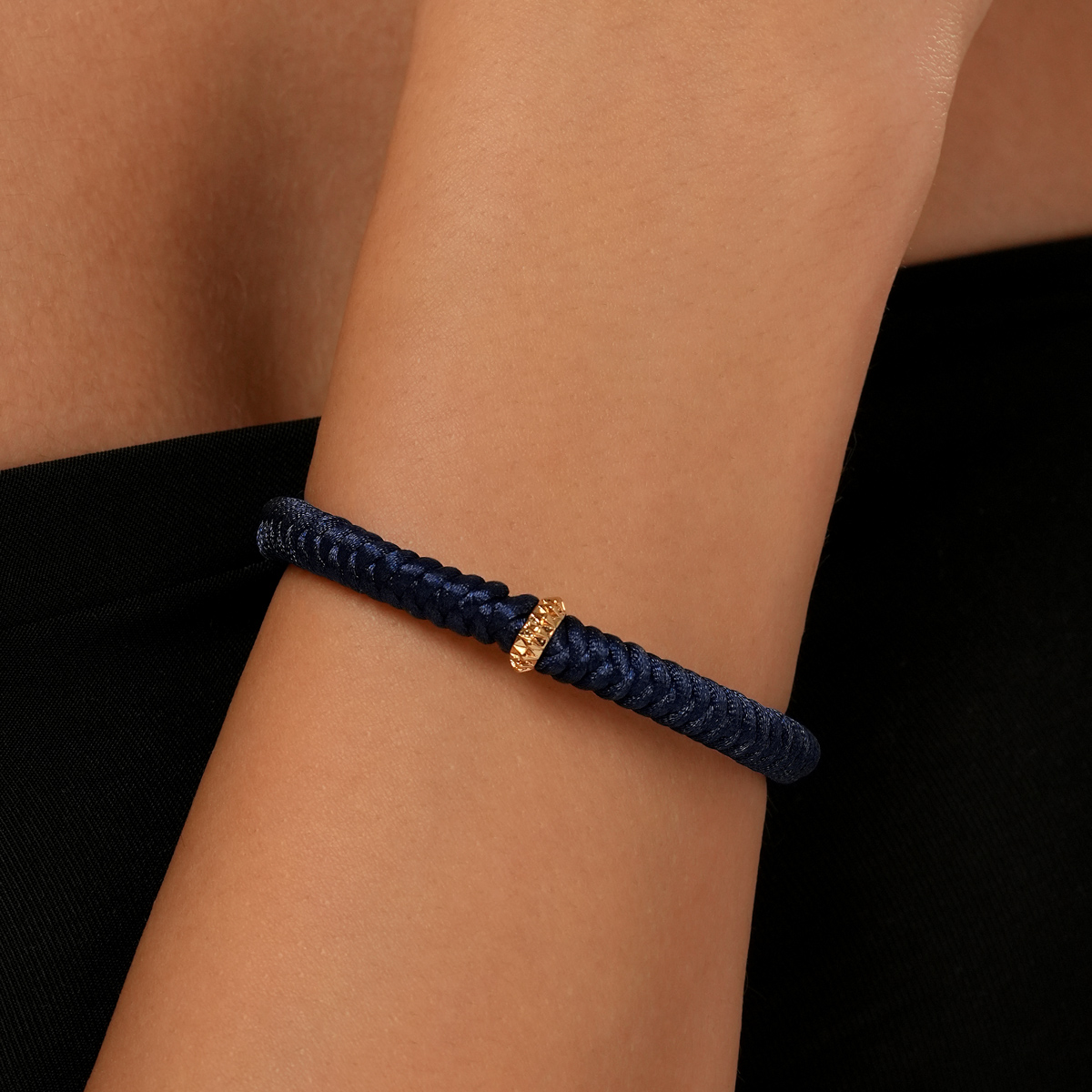 دستبند طلا بافت رینگ شیار دار گالری طلا پرسته