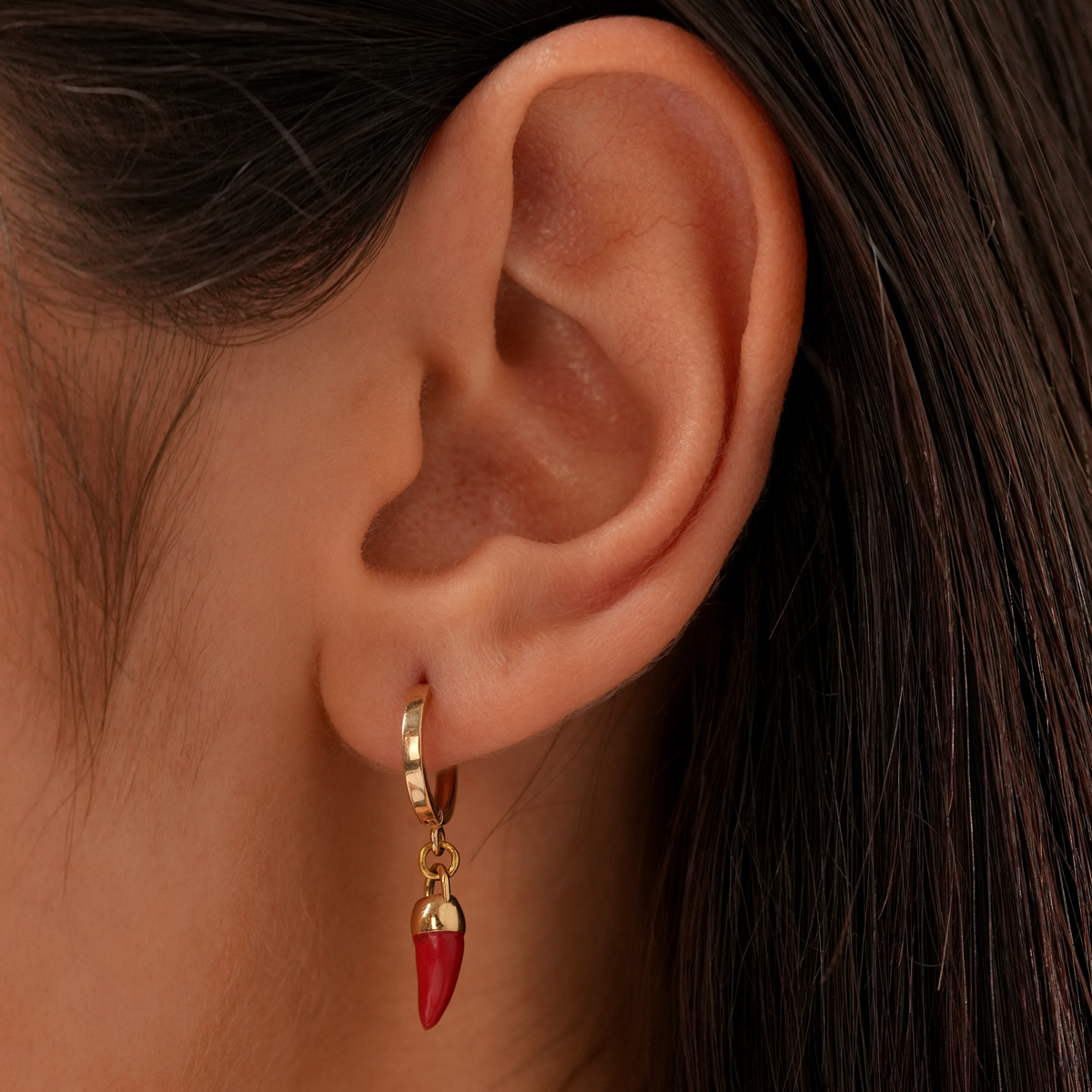 گوشواره طلا حلقه ای فلفل گالری طلا پرسته