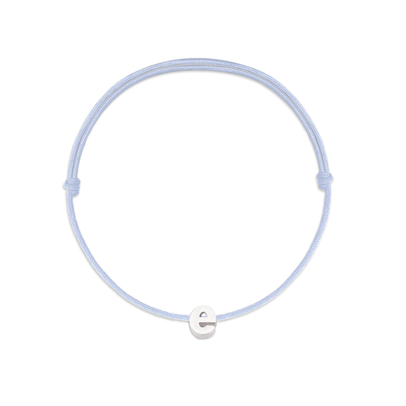 دستبند نقره بافت حرف e گالری طلا پرسته