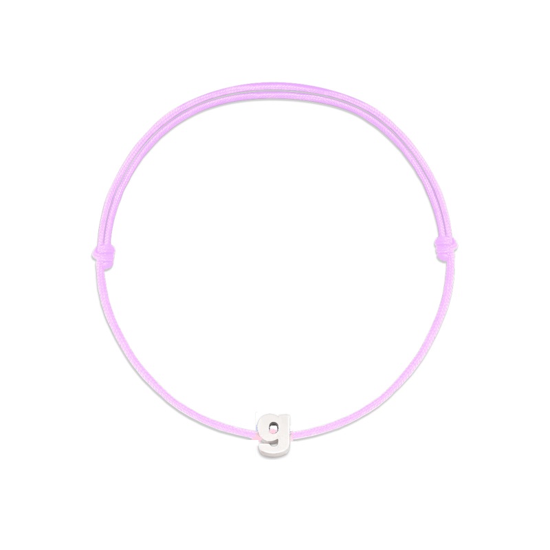 دستبند نقره بافت حرف g گالری طلا پرسته