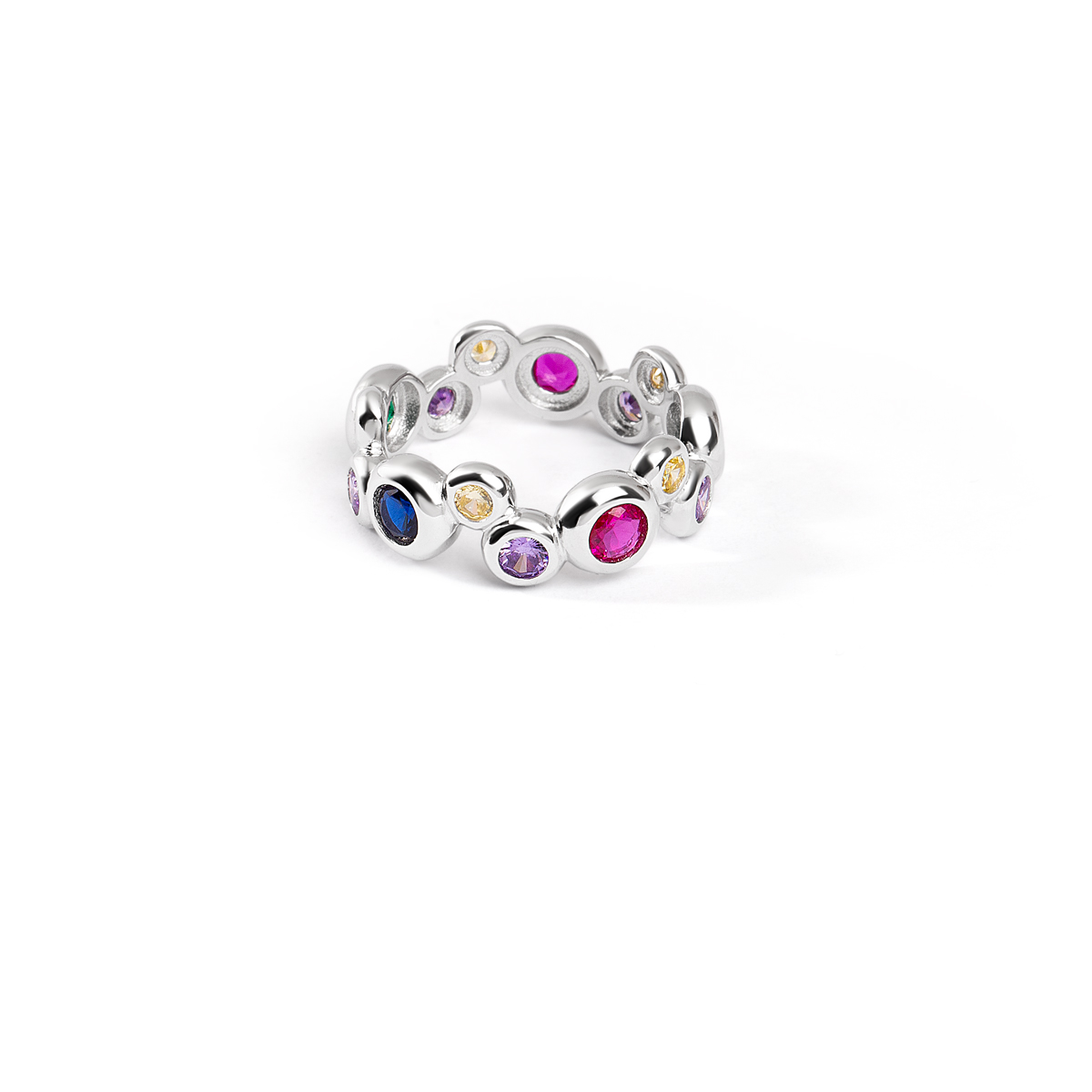 انگشتر نقره مولتی کالر بابِل گالری طلا پرسته