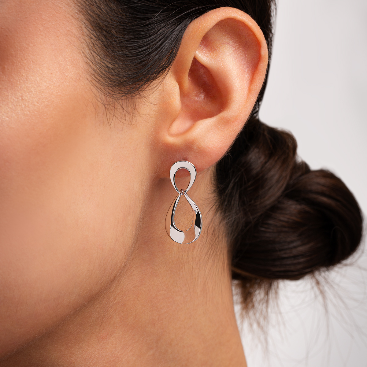 گوشواره نقره دو اشک گالری طلا پرسته