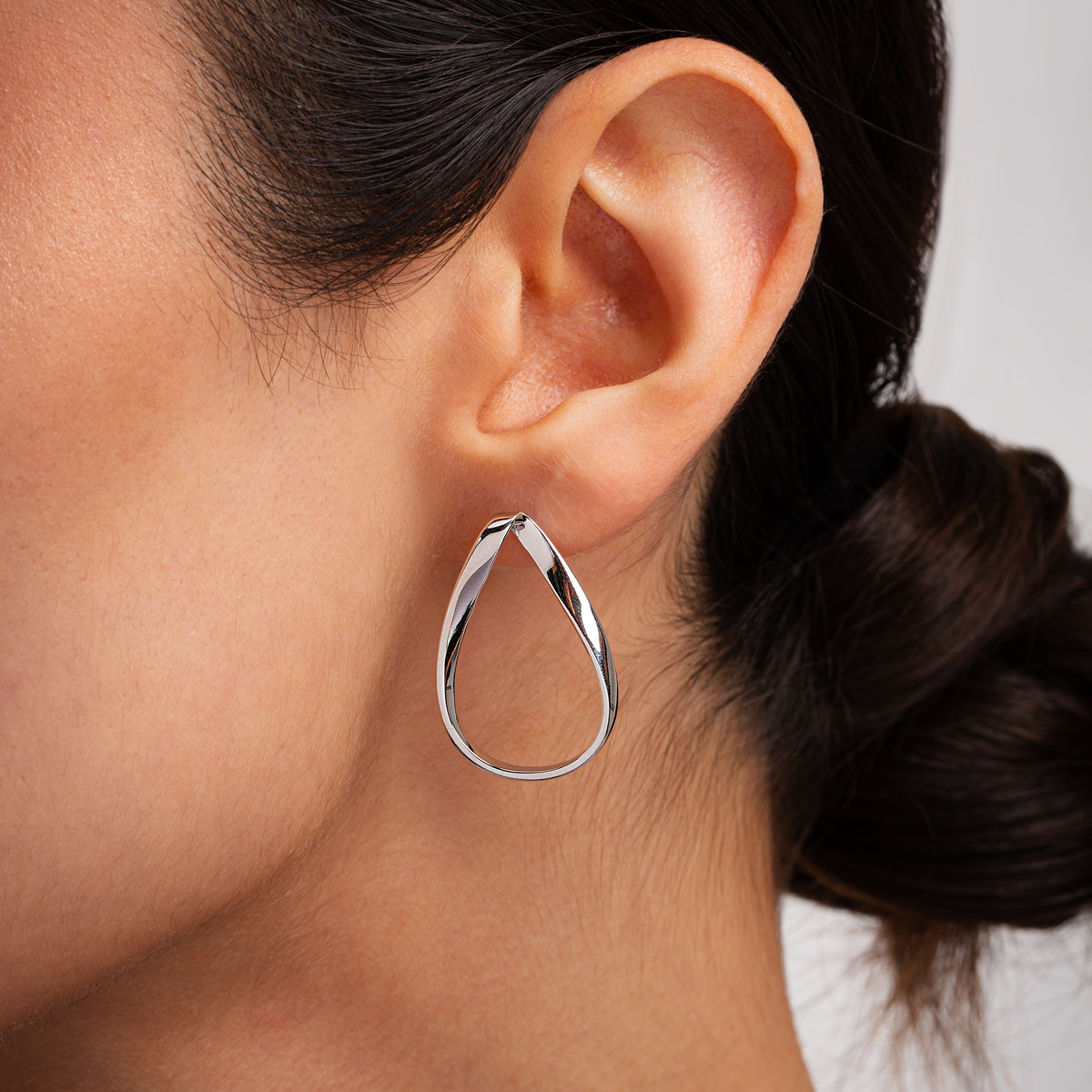 گوشواره نقره اشک بزرگ گالری طلا پرسته