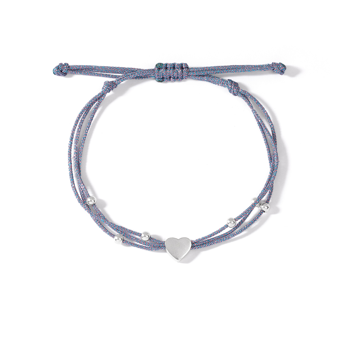 دستبند نقره بافت قلب گالری طلا پرسته