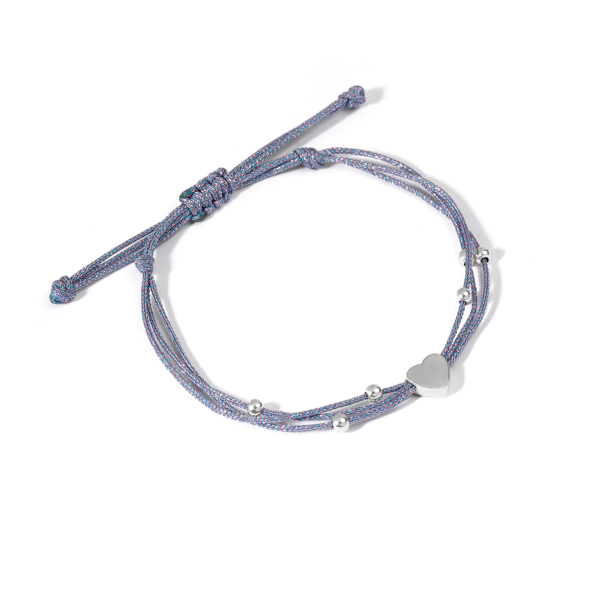 دستبند نقره بافت قلب گالری طلا پرسته