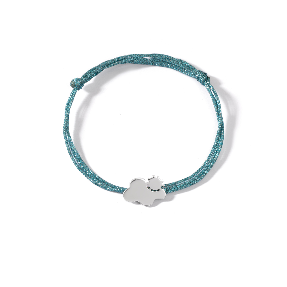 دستبند نقره بافت ابر و خورشید گالری طلا پرسته