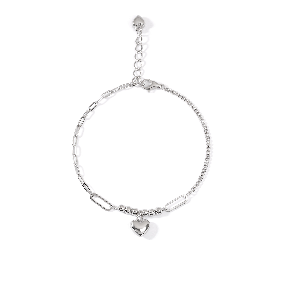 دستبند نقره کادنا گوی قلب گالری طلا پرسته