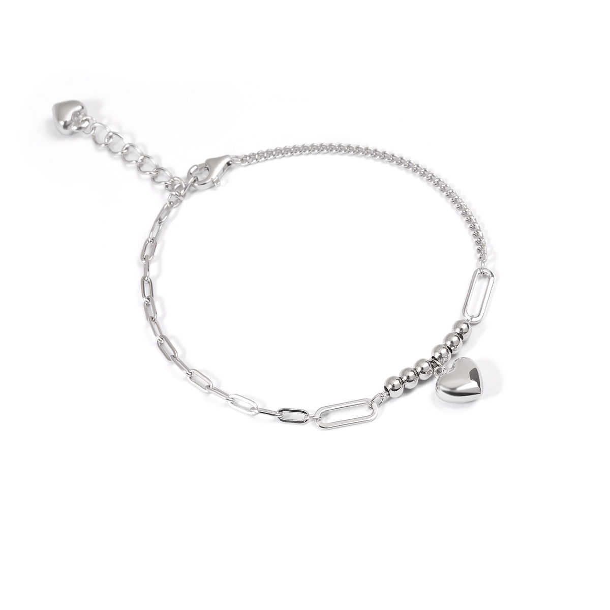 دستبند نقره کادنا گوی قلب گالری طلا پرسته