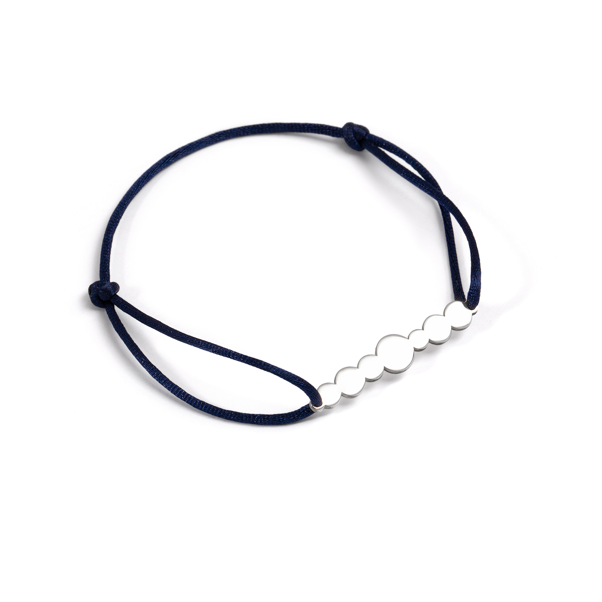 دستبند نقره بافت هفت دایره گالری طلا پرسته