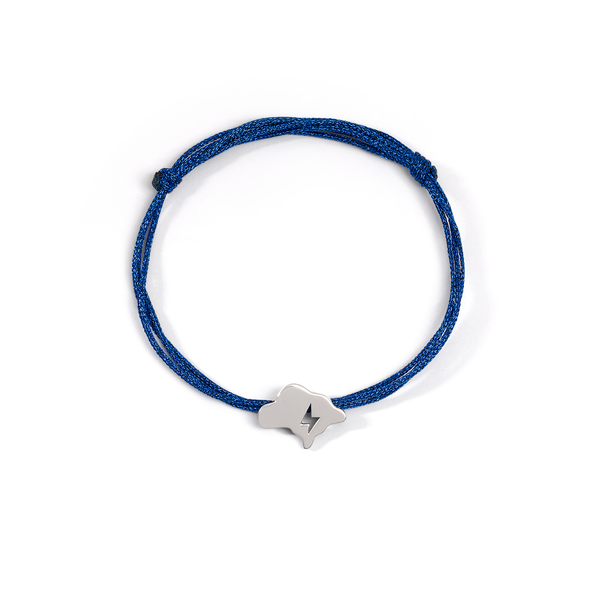 دستبند نقره بافت ابر و صاعقه گالری طلا پرسته